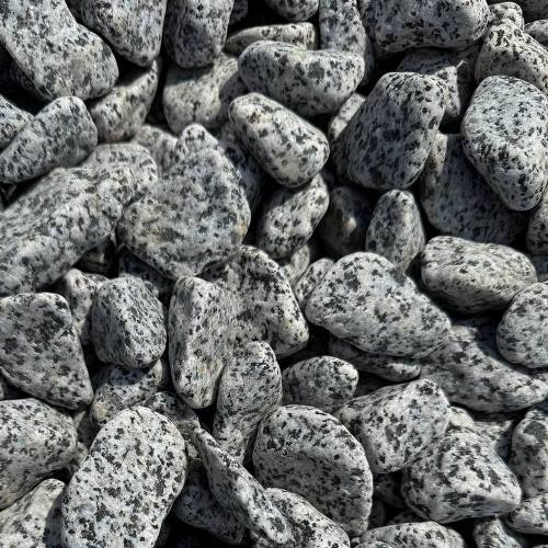 Галька гранітна леопард сіра з чорним 20-40 мм - купити натуральний камінь Київ